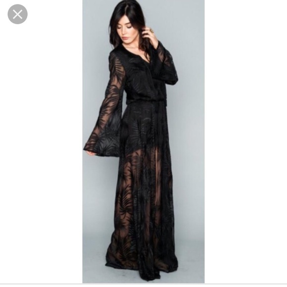 NWT Show Me Your Mumu Black Juliet Maxi Dress XS - Picture 2 of 8
